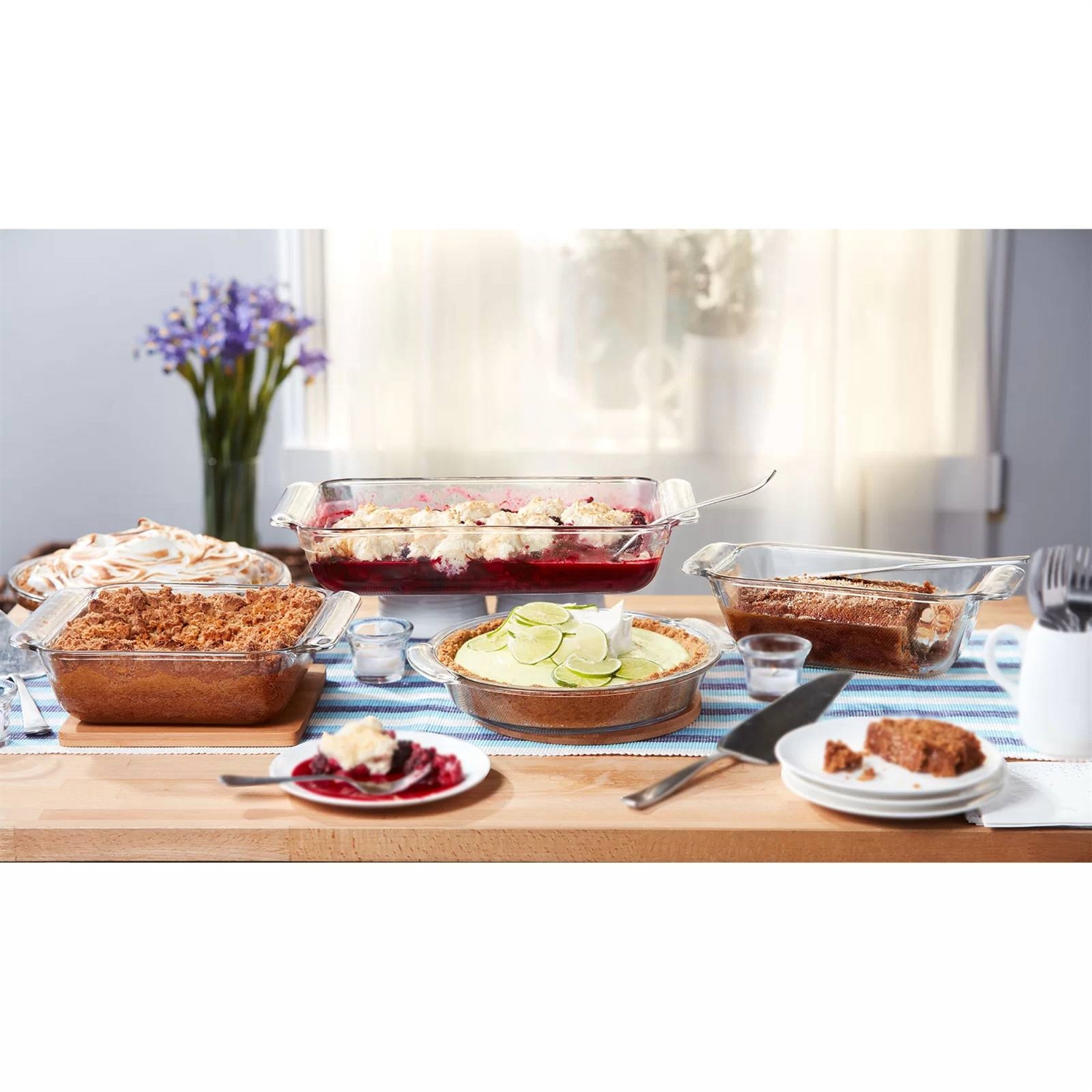 Glass 5-Piece Bakeware Oven Safe Casserole Baking Dish Set - Dishwasher Safe - Image 2