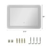 3 Tone LED Touch Sensor Wall Mounted Bathroom Mirror - Image 3