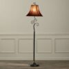 Contemporary 61-inch Tall Floor Lamp with Red and Gold Bell Shade - Image 2