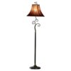 Contemporary 61-inch Tall Floor Lamp with Red and Gold Bell Shade - Image 4