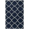 5'1" x 7'6" Shag Extra Plush Geometric Indoor Blue/Beige Area Rug
