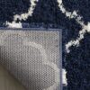 5'1" x 7'6" Shag Extra Plush Geometric Indoor Blue/Beige Area Rug - Image 4