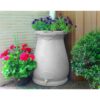 Light Grey Granite 65 Gallon Plastic Urn Rain Barrel with Planter Top - Image 2
