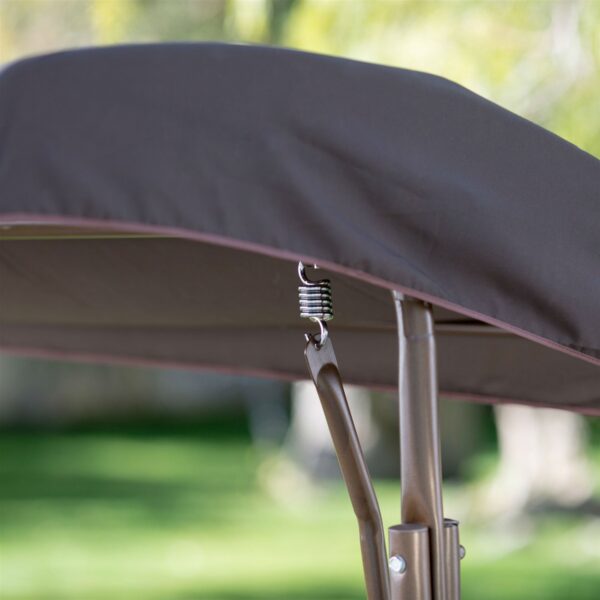 Outdoor Patio 2-Person Porch Swing with Adjustable Tilt Canopy and Side Table - Image 3