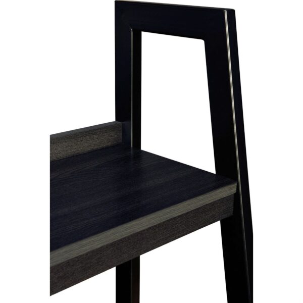 Set of 2 - Black 4-Shelf Modern Ladder Style Bookcases - Image 3