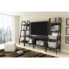 Set of 2 - Black 4-Shelf Modern Ladder Style Bookcases - Image 5
