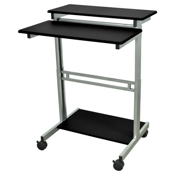 Mobile 31.5-inch Stand Up Computer Desk in Black - Image 2