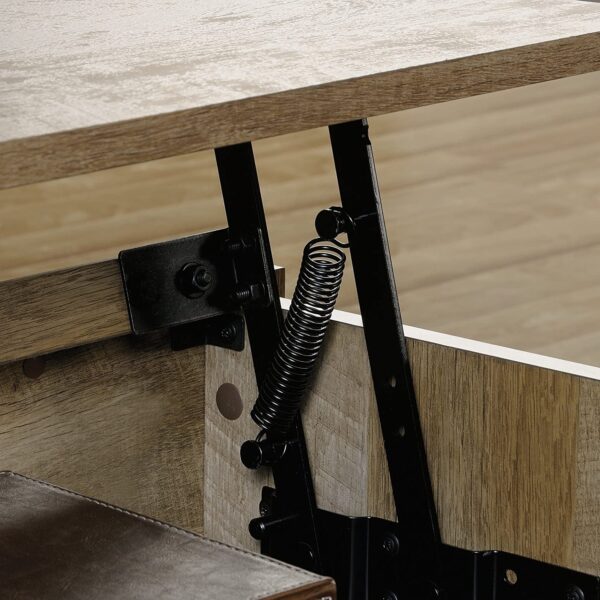 Rustic Farmhouse Oak Lift Top Coffee Table - Image 3