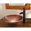Hammered Copper Oval Bathroom Sink Vessel 17 x 13 inch - Image 5