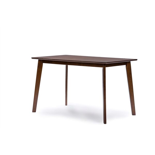 Modern Mid-Century Style 5-Piece Dining Set in Dark Brown Walnut Finish - Image 2