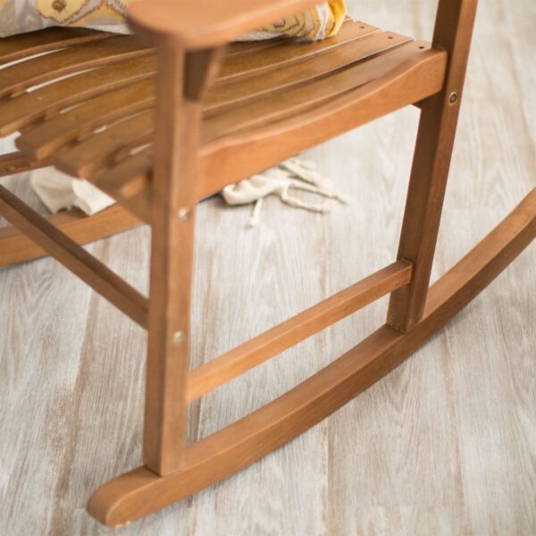 Indoor/Outdoor Patio Porch Natural Slat Rocking Chair - Image 2