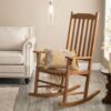 Indoor/Outdoor Patio Porch Natural Slat Rocking Chair - Image 4