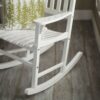 Set of 2 - Indoor/Outdoor Patio Porch White Slat Rocking Chairs - Image 3