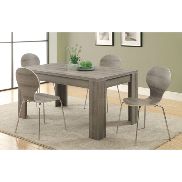 Modern 60 x 36 inch Dark Taupe Rectangular Dining Table - Image 2