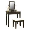 Contemporary Espresso Vanity Set with Beveled Mirror - Image 2