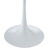 Mid Century Modern Classic 20-inch Round Side Dining Table in White - Image 3