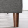 King size Upholstered Platform Bed with Grey Fabric Tufted Linen Headboard - Image 5