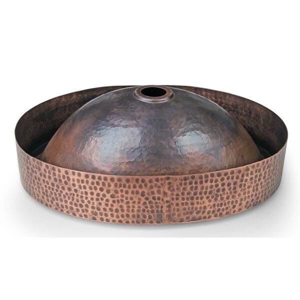 Oval Hammered Copper Bathroom Sink Drop-in or Vessel - Image 3