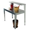 Outdoor Galvanized Metal Garden Bench Work Table - Image 2