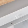 Mobile Kitchen Island Cart Cabinet with Wine Rack in White - Image 5