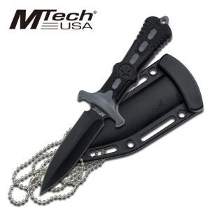 Black and Gray 6 1/2" Neck Knife