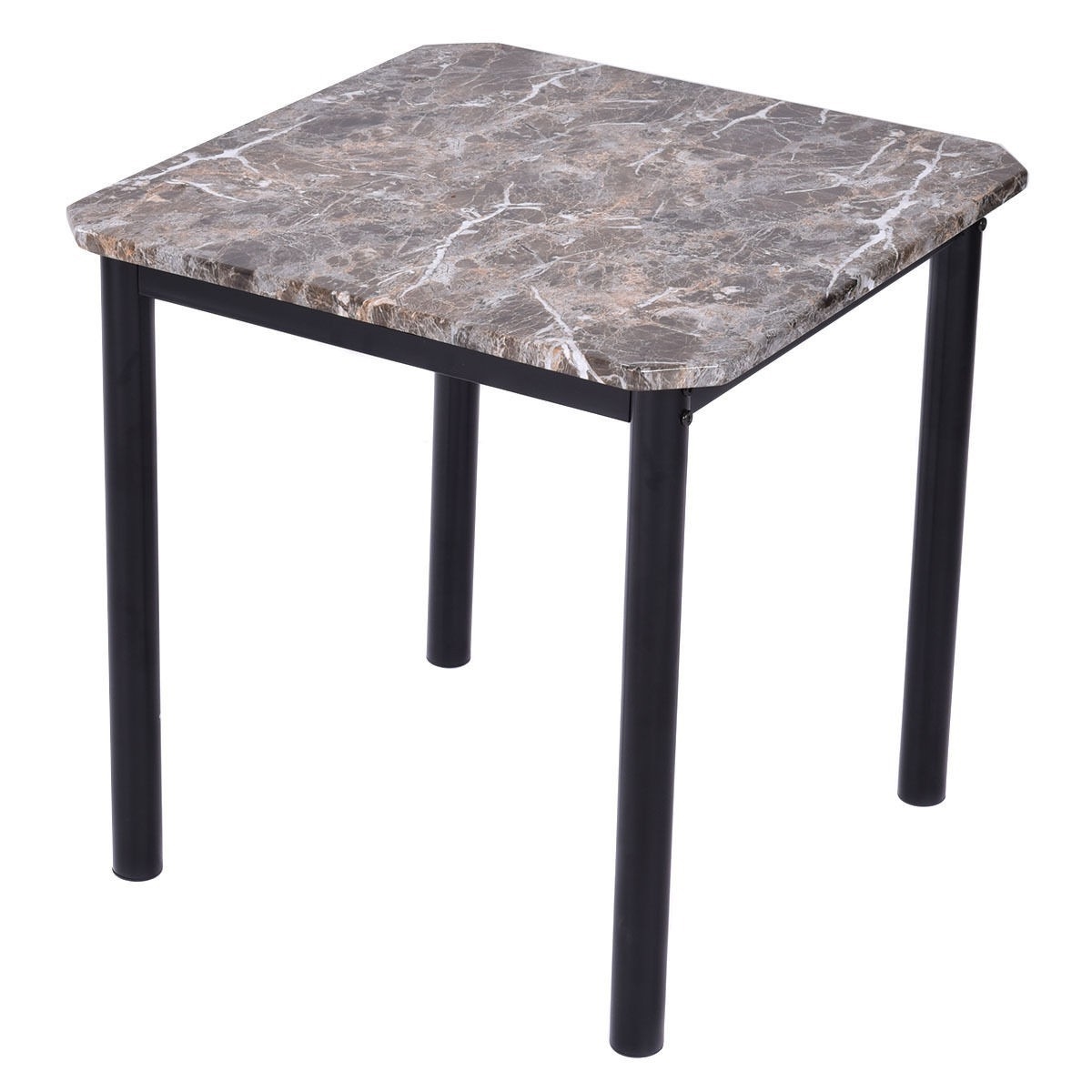 3-Piece Coffee Table and End Table Set with Faux Marble Top - Image 5