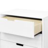 Modern Mid-Century Style 3-Drawer Dresser Chest in White Walnut Wood Finish - Image 4