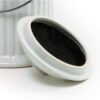 White Ceramic Compost Keeper/Bin with Odor Preventing Charcoal Filter - Image 3