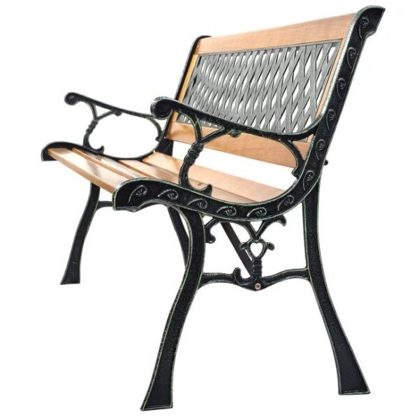 FarmHome Outdoor Patio Park Cast Iron Garden Porch Chair Bench - Image 2