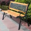FarmHome Outdoor Patio Park Cast Iron Garden Porch Chair Bench - Image 4