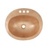 Oval 20 x 17 inch Drop-in Solid Copper Bathroom Sink - Image 2