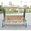 Outdoor Canopy Swing Patio Porch Shade Deck Bed in Sand - Image 2