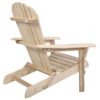 Unfinished Wood Folding Adirondack Chair Outdoor Garden Patio - Image 3