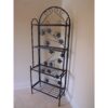 Cast Iron Bakers Rack with Grape Vine Design in Antique Bronze - Image 2