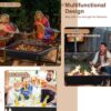 Portable Outdoor Wheeled Log Storage Rack and Wood Burning Fire Pit - Image 4