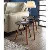 Set of 2 - Modern Mid-Century Style Nesting Tables End Table in Black - Image 3