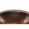 Oval Hammered Copper Bathroom Vessel Sink 17 x 12 inch - Image 3