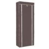 10 Tier Shoe Rack Brown Portable Closet Wardrobe Shelving Unit Fabric Cover - Image 2