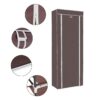 10 Tier Shoe Rack Brown Portable Closet Wardrobe Shelving Unit Fabric Cover - Image 3