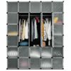 30 Cube Black Portable Closet Wardrobe Shelving Cabinet Unit - Image 2