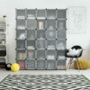 30 Cube Black Portable Closet Wardrobe Shelving Cabinet Unit - Image 3