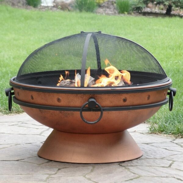 Cauldron Steel Wood Burning Fire Pit with Spark Screen - Image 2