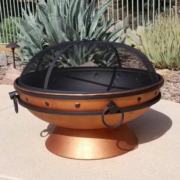 Cauldron Steel Wood Burning Fire Pit with Spark Screen - Image 3