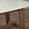 Modern Wood Coffee Table with Faux Marble Top - Image 2