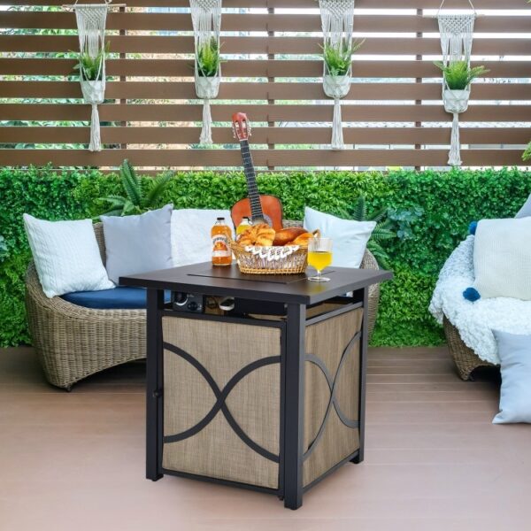 40,000 BTU Portable LP Gas Propane Fire Pit Table - Image 4