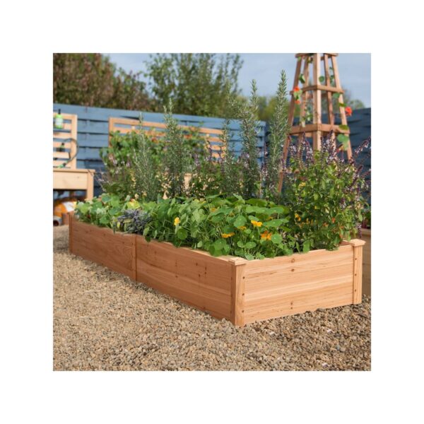 Outdoor Solid Wood Raised Garden Bed Planter 92 x 22 x 9 inches High - Image 2