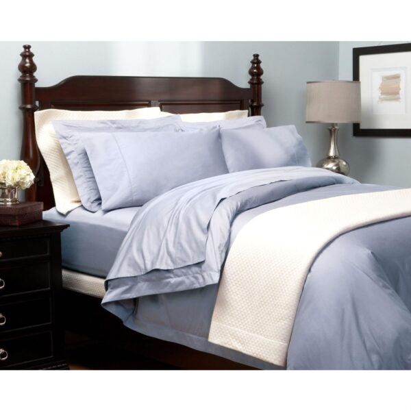 Full size 400-TC Egyptian Cotton Sheet Set in Smokey Blue - Image 2