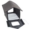Heated Outdoor Cat House with Lamb Wool Padded Cats Bed in Brown - Image 2