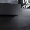 Modern 6 Drawer Double Dresser in Black Woodgrain Finish - Image 4