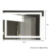 27.5 inch LED Touch Sensor Wall Mounted Corded Bathroom Mirror - Image 4